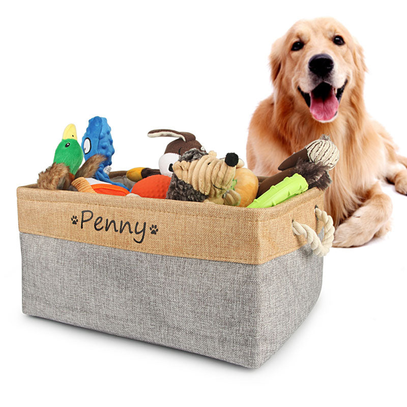 Personalized Dog Toy Basket - Customizable - Free Shipping - Romapets Boutique