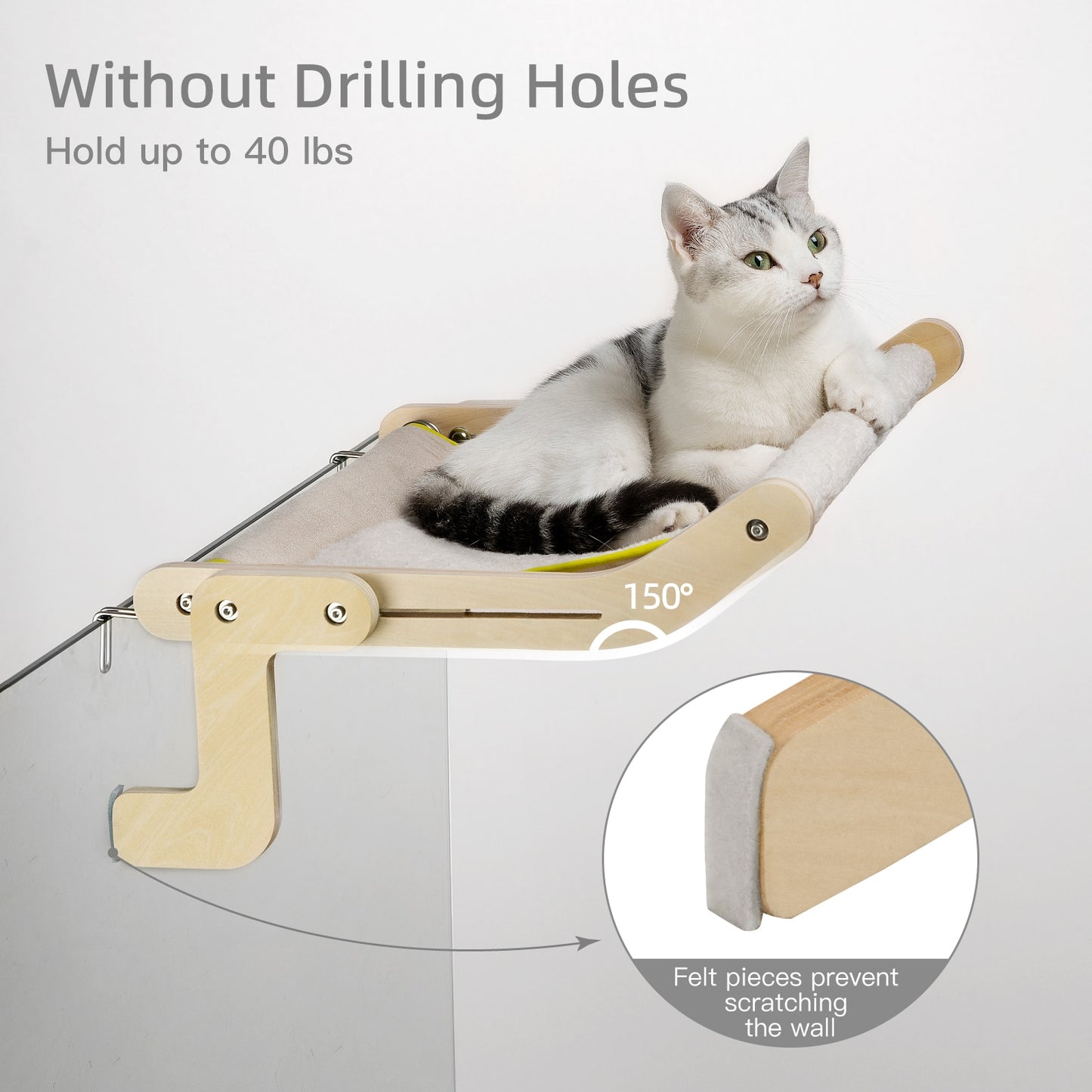 Best Cat hammock for window - No drill Cat hammock - No drill cat perch - Free Shipping 