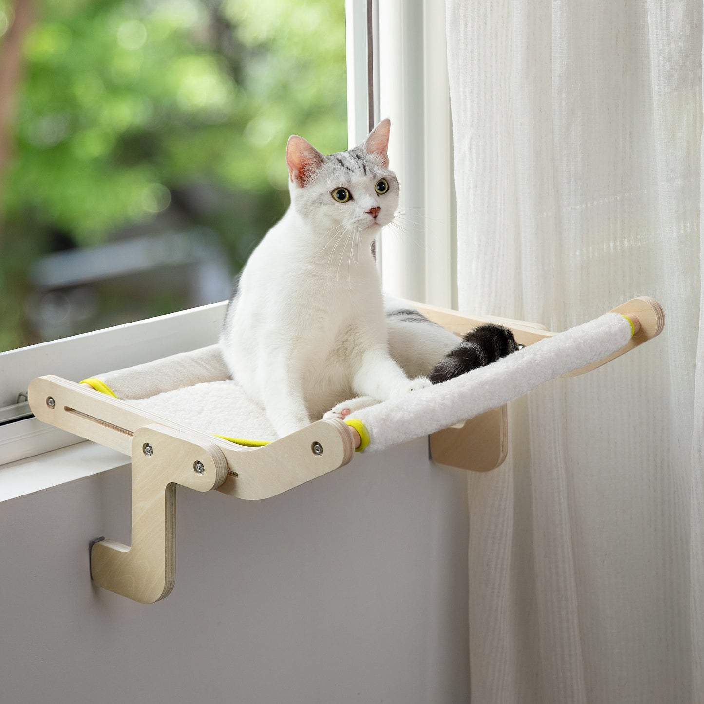 Sturdy Window-mounted cat perch - No drill Cat hammock - No drill cat perch - Free Shipping 