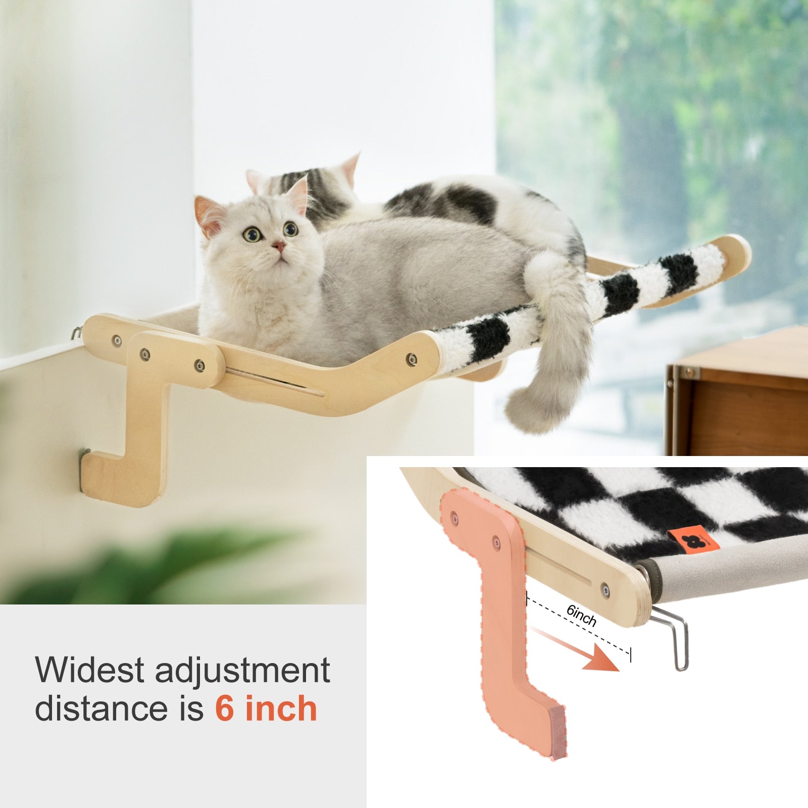 Perfect for apartments Cat Hammock - No drill Cat hammock - No drill cat perch - Free Shipping 